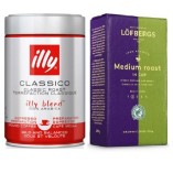 Кофе молотый illy и Lofbergs 